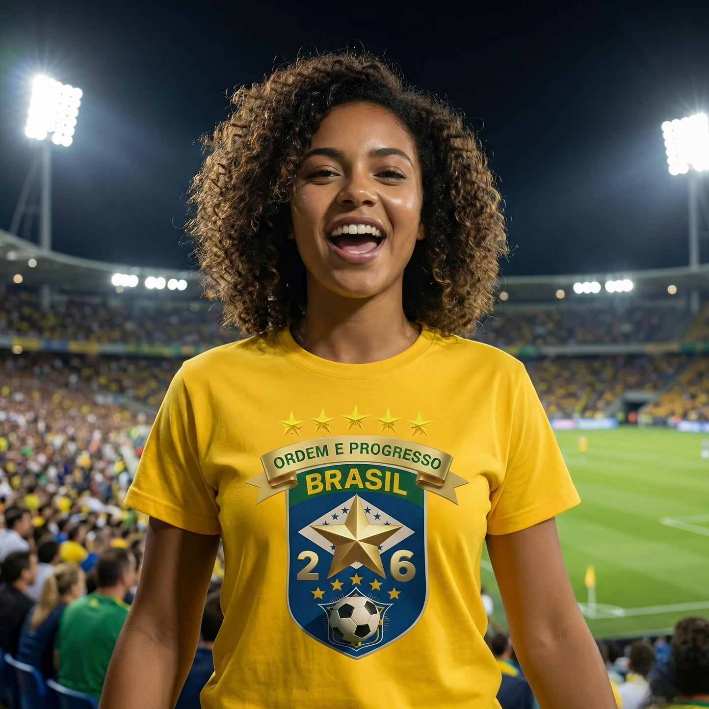 Camiseta Fútbol Nacional Brasil - Colección Corona de Estrellas 2026