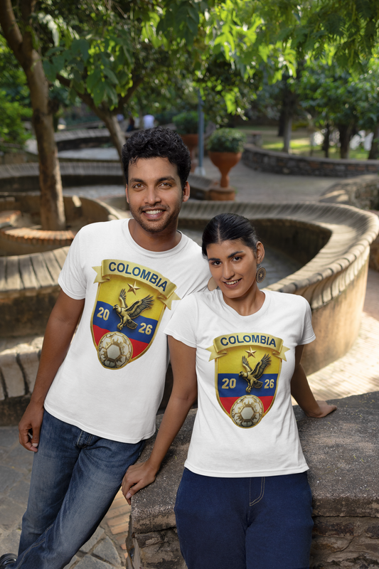 Camiseta Fútbol Nacional Colombia Balón Blanco - Primera Estrella Mundialista