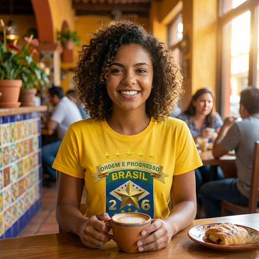 Camiseta Fútbol Nacional Brasil - Colección Corona de Estrellas 2026